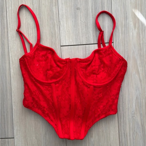 Pitaya Red Lace Bra Top - Picture 1 of 4